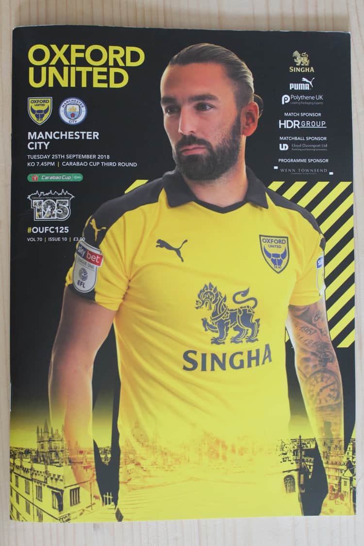 Oxford United FC v Manchester City FC